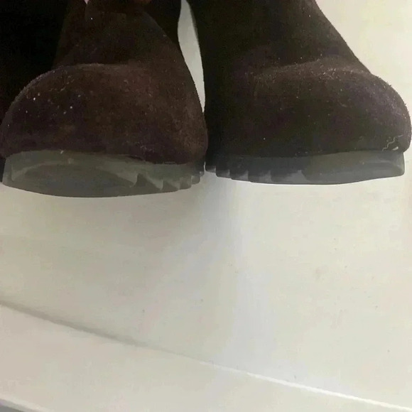 Michael Kors Norma Brown Suede Wedge Boots - Picture 5 of 10